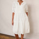 Talina Broderie Dress - Ivory