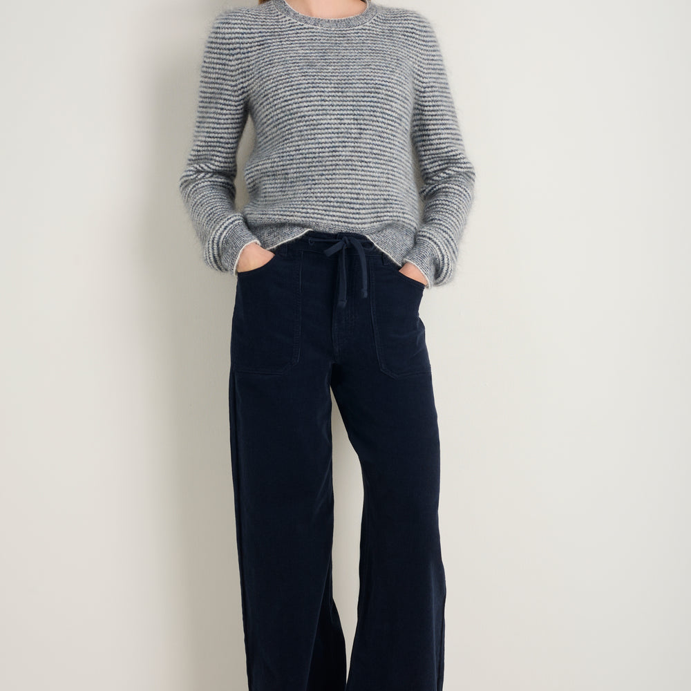 Tallulah Carpenter Tie Cord Trouser - Midnight