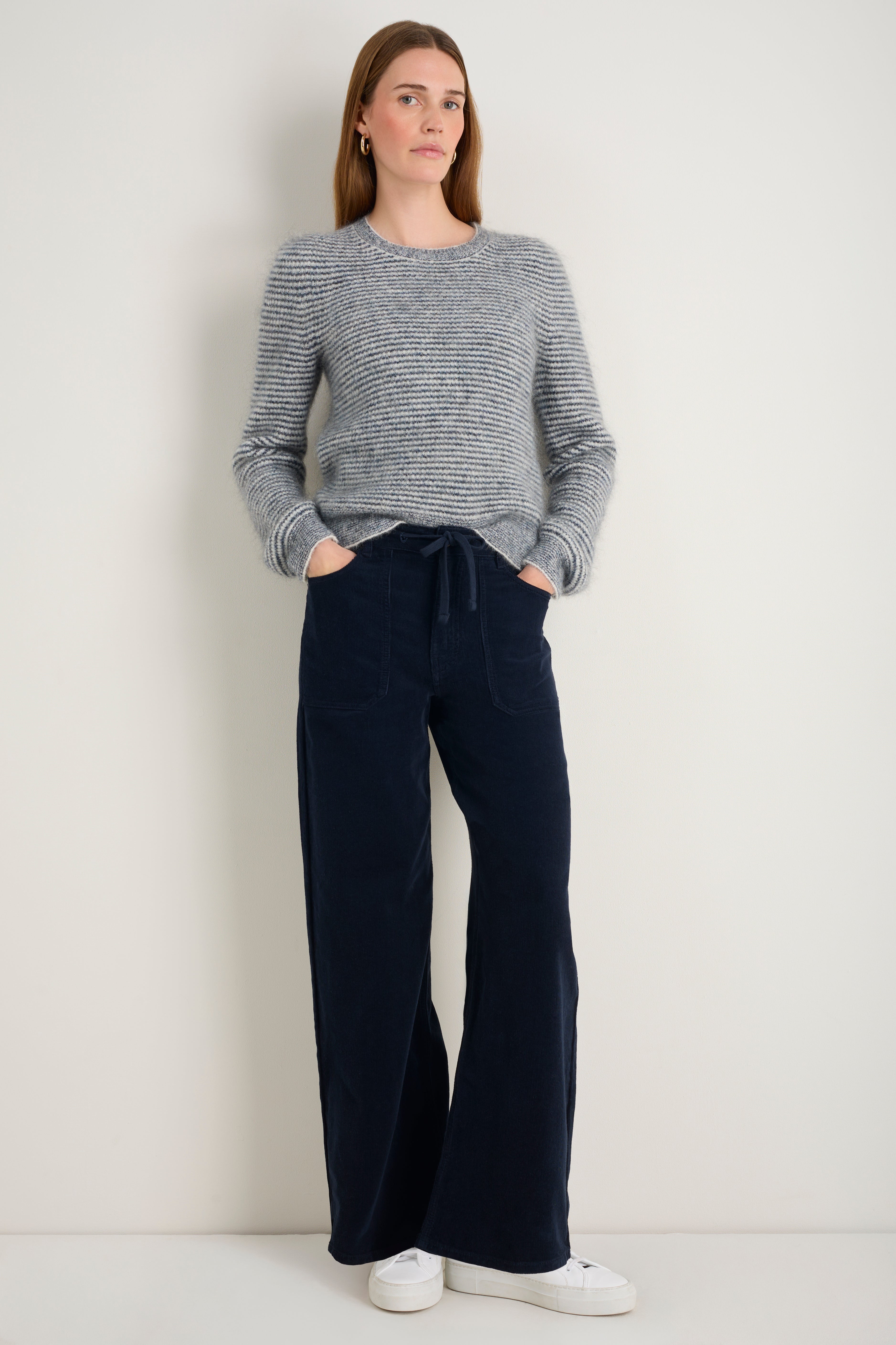 Tallulah Carpenter Tie Cord Trouser - Midnight