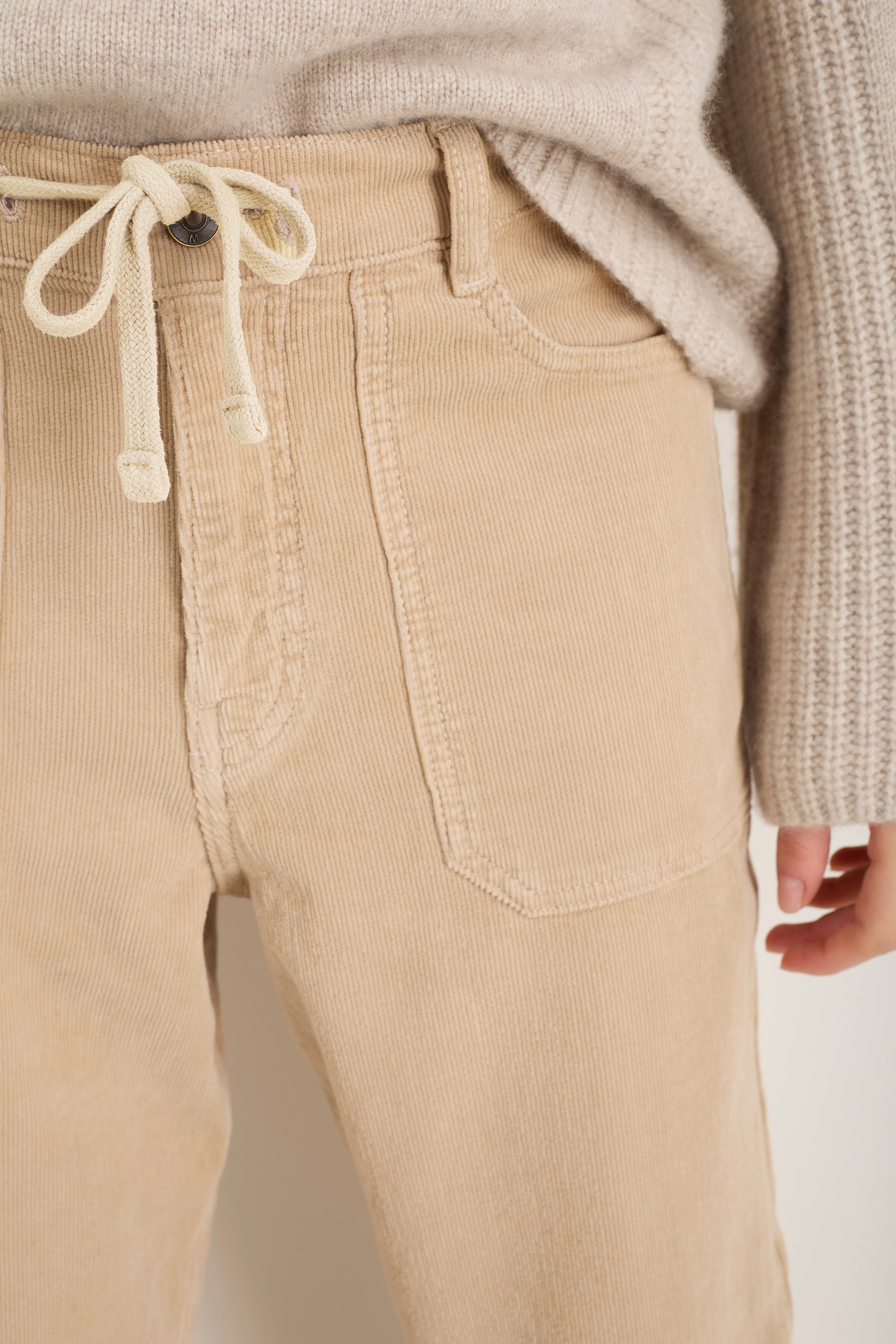 Tallulah Carpenter Tie Cord Trouser - Taupe