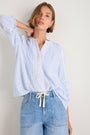 Kiki Blouse - Sky Blue/White Stripe
