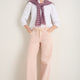 Tallulah Carpenter Tie Jean - Dusky Pink