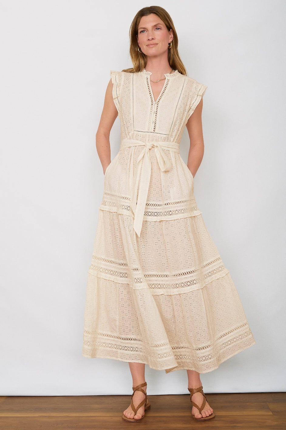 Talya Dress - Ecru Broderie