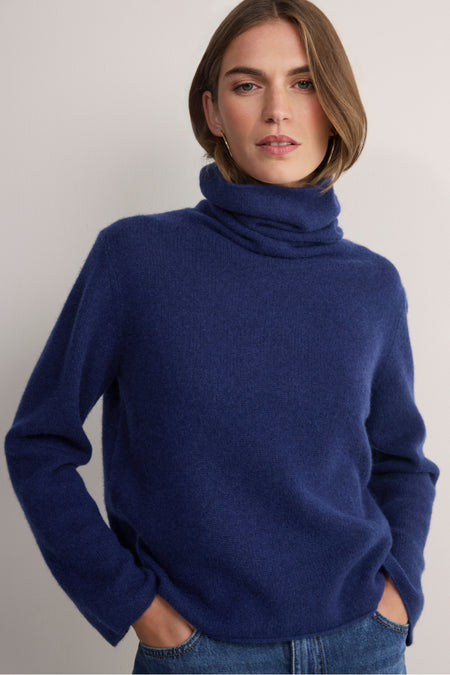Thea Roll-Neck Jumper - Midnight