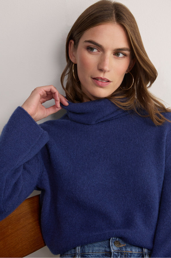 Thea Roll-Neck Jumper - Midnight
