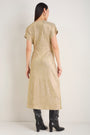 Tia Jersey Dress - Gold Metallic
