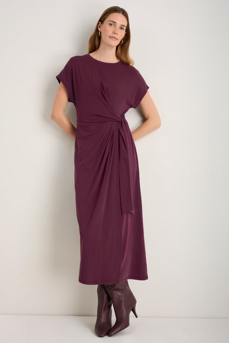Tia Jersey Dress - Plum