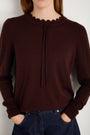 Tilda Fleurine Tie Jumper - Cocoa