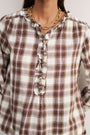 Tilly Blouse - Brown/Pink Check