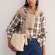 Tilly Blouse - Brown/Pink Check