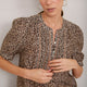Veda Silk Blend Blouse - Leopard