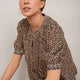Veda Silk Blend Blouse - Leopard