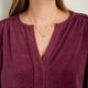 Velma Velour Blouse - Deep Fig