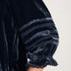 Violet Silk Velvet Blouse - French Blue