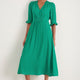 Vivien Dress - Jade Green Seed Print