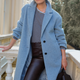 Dylan Drawn Cloth Coat - Blue
