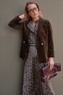 Iris Cotton Velvet Blazer - Cocoa
