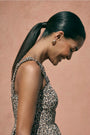 Audrey Taffeta Dress - Leopard