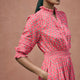 Alina Dress - Hibiscus Pink Woodblock