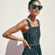 Lydia Sundress - Black Floral Embroidery