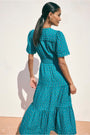 Jocelyn Dress - Petal Woodblock