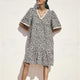Elise Dress - Leopard/Metallic Stripe