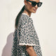 Elise Dress - Leopard/Metallic Stripe