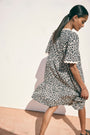 Elise Dress - Leopard/Metallic Stripe