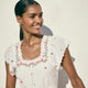 Romilly Dress - White Floral Embroidery