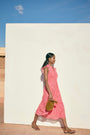 Miah Dress - Summer Pink Mono Floral