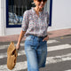 Pansy Pintuck Blouse - Ivory Ditsy Floral