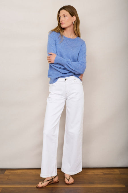 Whitney Wide Leg Jean - White