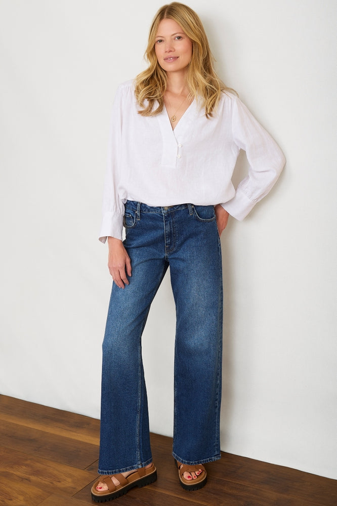 Whitney Wide Leg Jean - Mid Wash