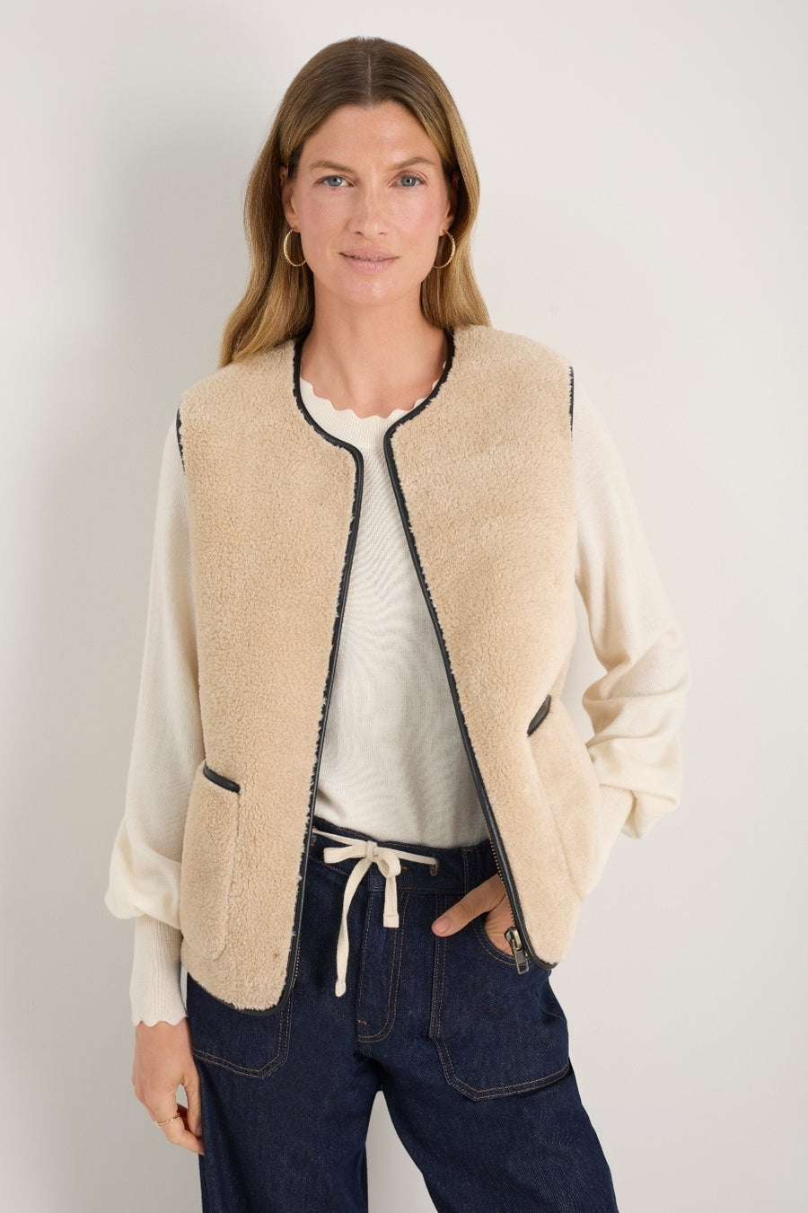 Willow Borg Gilet - Ecru