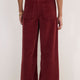 Willow Wide Flare Cord Trouser - Berry