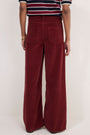 Willow Wide Flare Cord Trouser - Berry
