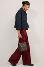 Willow Wide Flare Cord Trouser - Berry