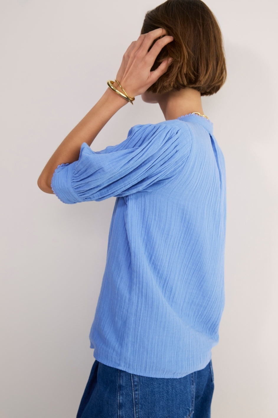Fiona Blouse - Riviera Blue