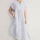 DB x WYSE Linen Dress - Blue/White Stripe