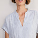 DB x WYSE Linen Dress - Blue/White Stripe