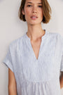 DB x WYSE Linen Dress - Blue/White Stripe