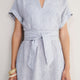 DB x WYSE Linen Dress - Blue/White Stripe