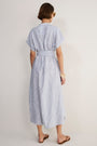DB x WYSE Linen Dress - Blue/White Stripe