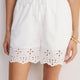 Lucie Broderie Short - White