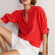 Fiona Blouse - Coral