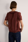 Edith Silk Blend Blouse - Rust