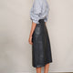 Zadie Faux Leather Skirt - Blue/Black