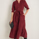 Klara Cord Dress - Merlot