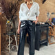Anne Patent Trousers - Black