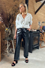 Anne Patent Trousers - Black